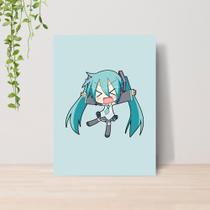 Quadro Hatsune Miku Vocaloid A4 Placa MDF 015