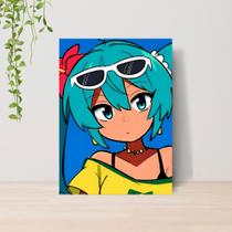 Quadro Hatsune Miku Vocaloid A4 Placa MDF 018