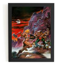 Quadro He-man Arte De Earl Norem Ilustração Batalha