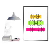 Quadro Here Comes The Sun- Colorido 45X34Cm