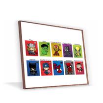 Quadro Herois Canvas Com Vidro