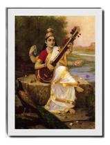 Quadro Hinduísmo Saraswati Yoga Índia Deusa Artes