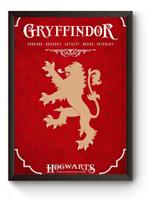 Quadro Hogwarts Gryffindor Poster Moldurado