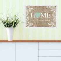 Quadro Home - Is Where The Heart Is 45X34Cm - Com Vidro Quadro Home - Is Where The Heart Is 45X34Cm - Com Vidro
