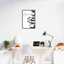 Quadro Home Office 43x30 Caixa Marrom Moldura Caixa, Marrom Cafe