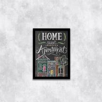 Quadro Home Sweet Apartment 45x34cm - com vidro