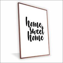 Quadro Home Sweet Home Canvas Com Vidro