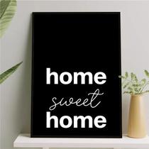 Quadro Home Sweet Home Minimalista 45X34Cm Branca