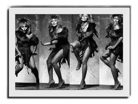 Quadro Homenagem Tina Turner Diva Moldura Branca 33x44cm