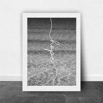 Quadro Hope - Mar Preto E Branco 24X18Cm Quadro Hope - Mar Preto E Branco 24X18Cm