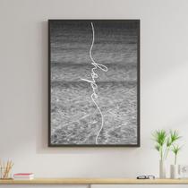 Quadro Hope - Mar Preto e Branco 60x40cm Quadro Hope - Mar Preto e Branco 60x40cm