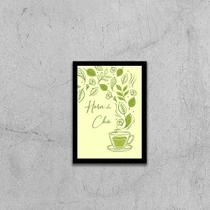 Quadro Hora do Chá 24x18cm - com vidro