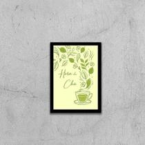 Quadro Hora do Chá 24x18cm Quadro Hora do Chá 24x18cm