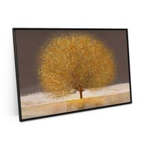 Quadro Horizontal Árvore Dourada Da Vida 60x40 Cm Para Sala - Bimper Quadros