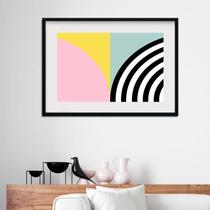Quadro Horizontal Geométrico Candy Colors - 60X48Cm Quadro Horizontal Geométrico Candy Colors - 60X48Cm