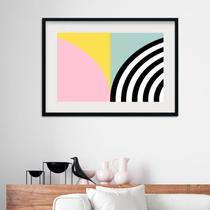 Quadro Horizontal Geométrico Candy Colors - 60x48cm Quadro Horizontal Geométrico Candy Colors - 60x48cm