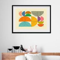 Quadro Horizontal Geométrico Cores - 60X48Cm