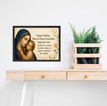 Quadro Horizontal Nossa Senhora Do Bom Conselho 24x18cm - com vidro