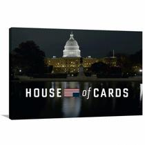 Quadro House of Cards decorativo com Tela em Tecido
