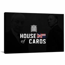 Quadro House of Cards decorativo com Tela em Tecido