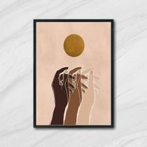 Quadro Humanity Hands 45x34cm - com vidro