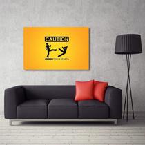 Quadro Humor This is Sparta decorativo com Tela de Tecido