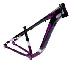 Quadro hupi naja v9 preto/roxo/branco gancheira horizontal cor: preto/roxo/branco - hupi bikes