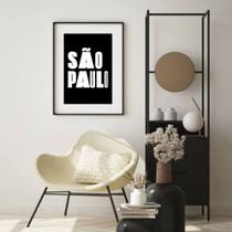 Quadro Iettering São Paulo - 60x48cm Quadro Iettering São Paulo - 60x48cm