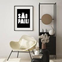 Quadro Iettering São Paulo - 60X48Cm Quadro Iettering São Paulo - 60X48Cm