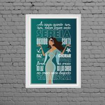 Quadro Ilustração Iemanjá Com Dizeres 24x18cm Quadro Ilustração Iemanjá Com Dizeres 24x18cm