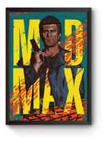 Quadro Ilustração Mad Max Poster Moldurado