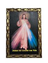Quadro Imagem Jesus Misericordioso 50x70 luxo Pai da misericórdia Jesus - Quadros Benfica