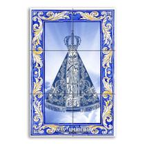 Quadro Imagem Nossa Senhora Aparecida em Azulejo Decorativo Estilo Português