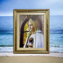 Quadro imagem Nossa Senhora de Fátima 30x40 luxo Coração de Fatima