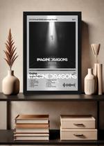 Quadro Imagine Dragons Evolve (Black&white) Com Vidro Tamanho:21cm x 30cm (A4)
