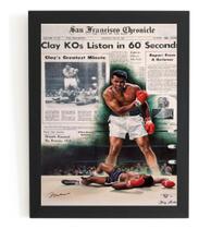 Quadro Incrivel Arte Foto Historica Muhammad Ali Boxe 42x29c Quadro Incrivel Arte Foto Historica Muhammad Ali Boxe 42x29c
