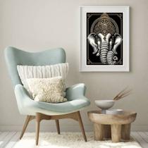 Quadro Indiano Elefante Ganesha - 60x48cm Quadro Indiano Elefante Ganesha - 60x48cm