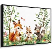 Quadro Infantil - Amigos Exploradores da Floresta Encantada