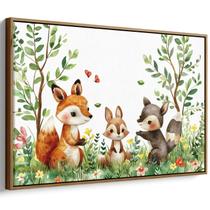 Quadro Infantil - Amigos Exploradores da Floresta Encantada