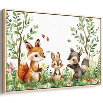 Quadro Infantil - Amigos Exploradores da Floresta Encantada