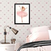 Quadro Infantil Bailarina Menininha 24X18Cm