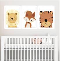 Quadro Infantil Boho Bichinhos Mimados