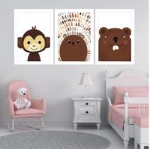Quadro Infantil Boho Bichinhos Mimados