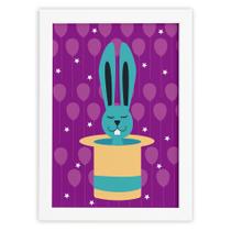 Quadro Infantil Circo Tenda para Quarto Moldura Branca 33x43