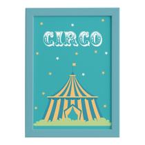 Quadro Infantil Circo Tenda para Quarto Moldura ul 22x32cm