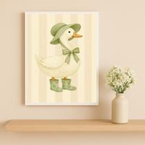 Quadro Infantil Country Patinha 33x24cm Mold Branca Vidro Quadro Infantil Country Patinha 33x24cm Mold Branca Vidro