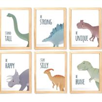 Quadro Infantil Dinossauro 6 Un A4 Vidro E Pendurador Quadro Infantil Dinossauro 6 Un A4 Vidro E Pendurador