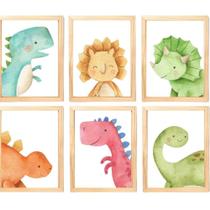 Quadro Infantil Dinossauro 6 Un A4 Vidro E Pendurador Quadro Infantil Dinossauro 6 Un A4 Vidro E Pendurador