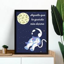 Quadro Infantil Espacial - Aquele Que Te Guarda 45X34Cm