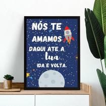 Quadro Infantil Espacial - Te Amamos 33X24Cm Quadro Infantil Espacial - Te Amamos 33X24Cm